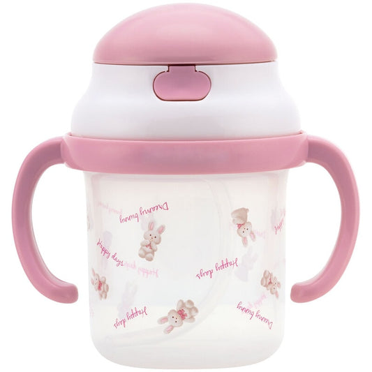 Skater - Double Handle Straw Bottle 230ml Rabbit