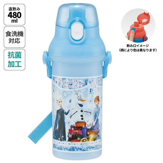 Skater - Antibacterial One-touch Water Bottle Frozen 24 480ml