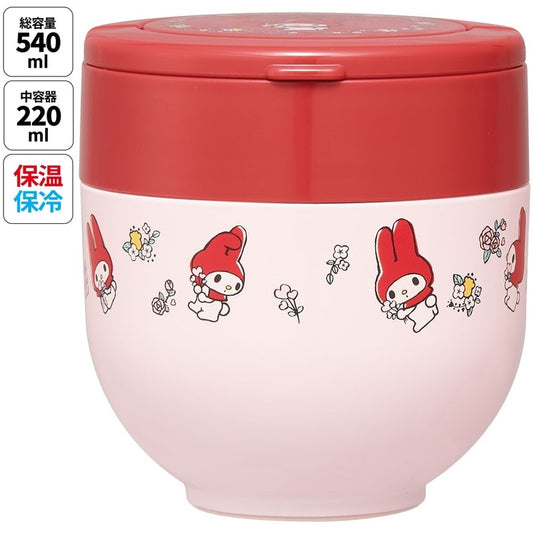 Skater - Antibacterial Vacuum Stainless Lunch Box with Handle 540ml My Melody