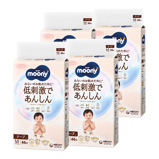 Moony - Nappies Natural Moony M6-11kg 4Packs 184pcs (L46*4)