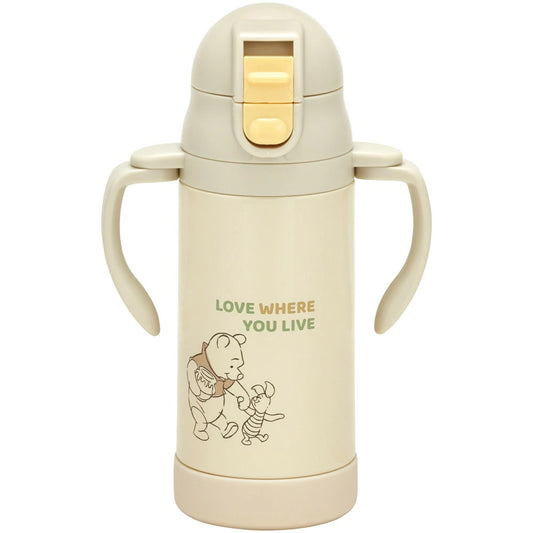 Skater - Vacuum Stainless Steel Straw Insulated Bottle Winnie the Pooh 350ml