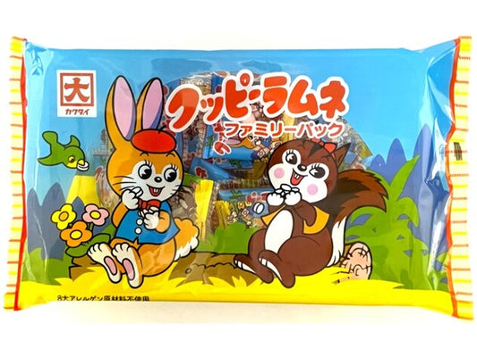 Kakudai Seika Kuppy Ramune Candy Family Pack 100g × 12 Bags