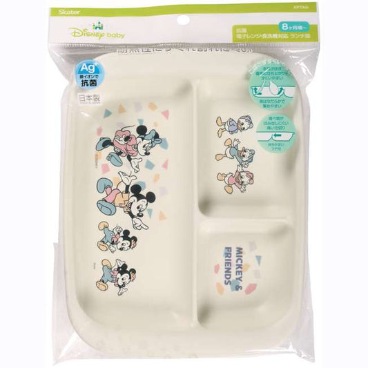 Skater - Kids Divided Plate 470ml Mickey& Friends