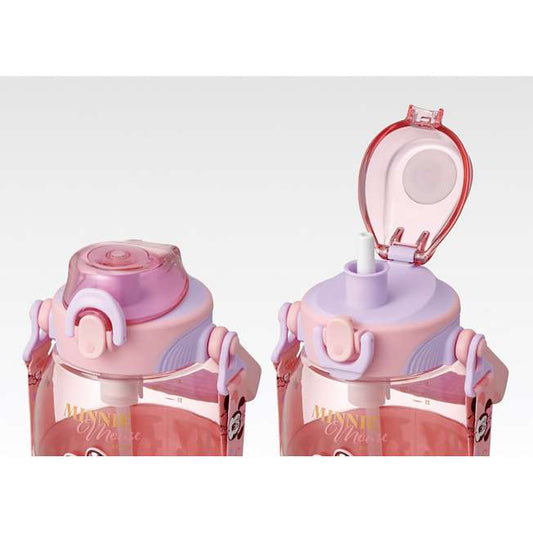 Skater - Straw Hopper Water Bottle 1.2L Minnie Mouse