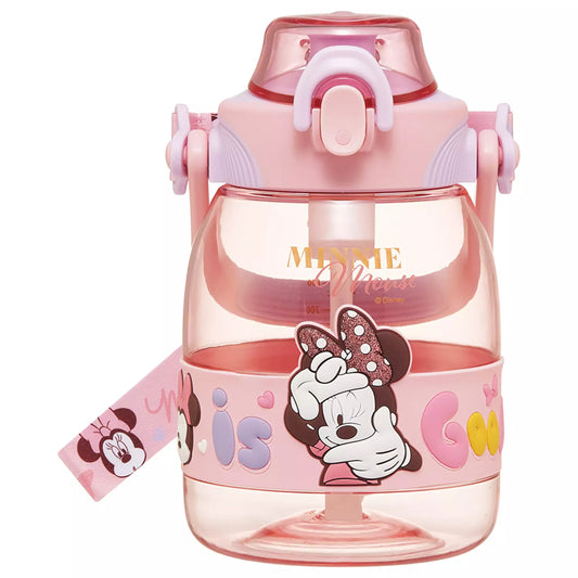 Skater - Straw Hopper Water Bottle 1.2L Minnie Mouse