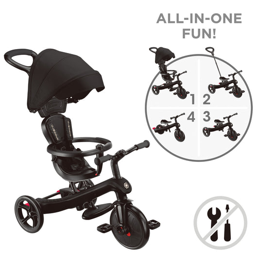 Globber - EXPLORER Trike 4 in 1 Black