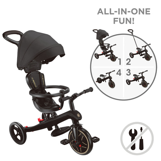 Globber - EXPLORER Trike 4 in 1 - New Black