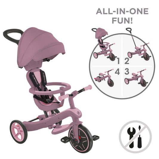 Globber - EXPLORER TRIKE 4in1 ECOLOGIC Berry