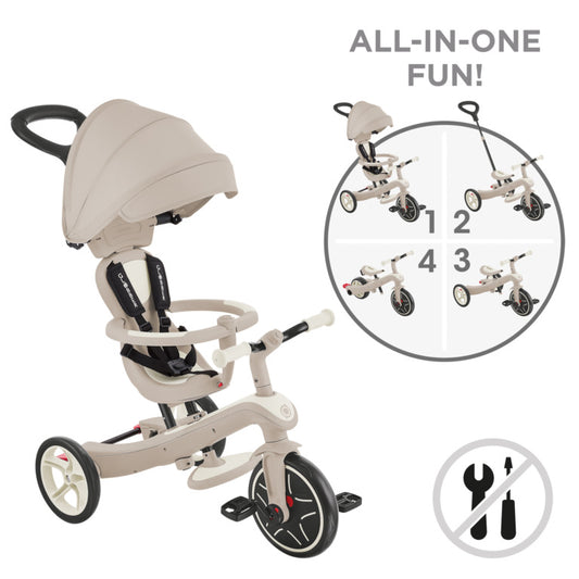 Globber - EXPLORER TRIKE 4in1 ECOLOGIC Coconut