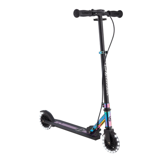 Globber - Flow Element Foldable Kids Scooter with Lights Neochrome 3Y+