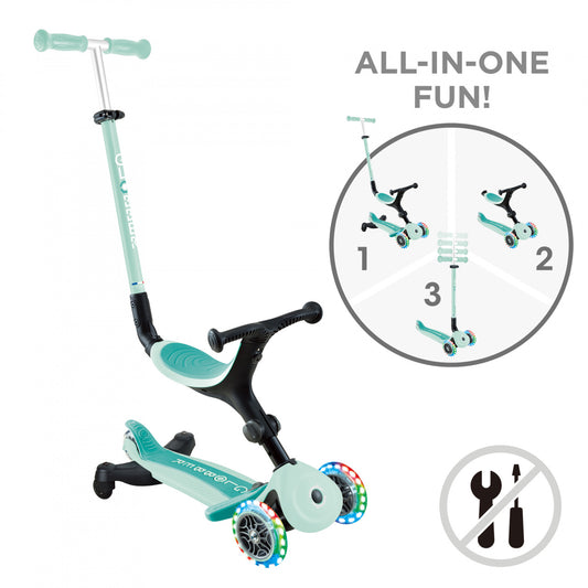 Globber - Go Up Active Lights 360° Scooter Mint