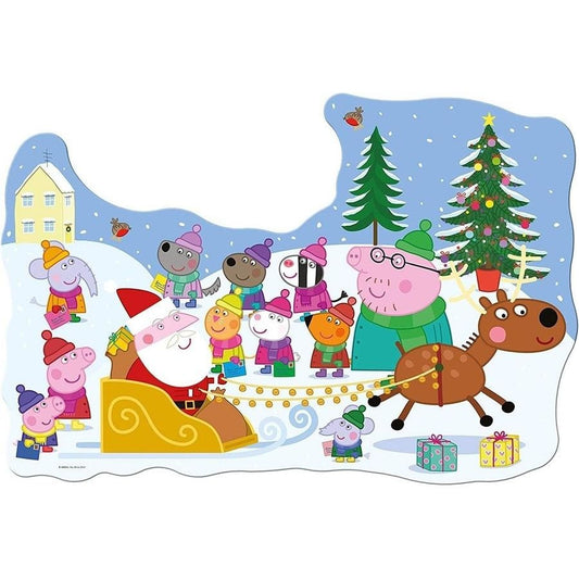 Ravensburger - Peppa Pig Christmas Edition Shaped GIANT Floor Puzzle 24p