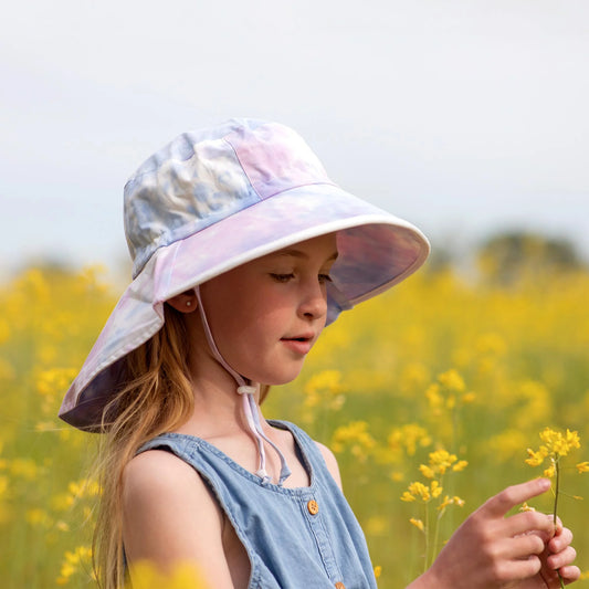Jan & July - Kids Cotton Xplorer Hat - Cotton Candy Tie-Dye