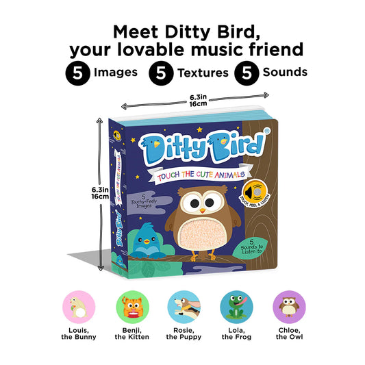 Ditty Bird - Touch the Cute Animals - USB-C rechargeable