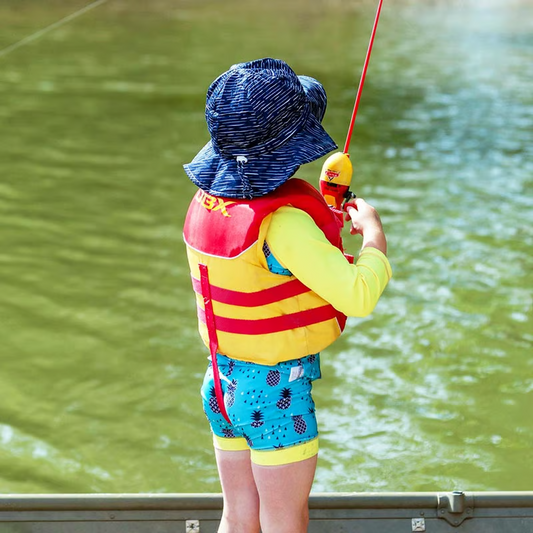 Jan Jul - Kids Cotton Floppy Hat Navy Waves