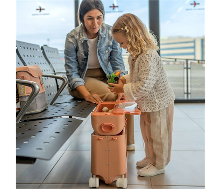 Stokke® - New Ride-on Suitcase for Kids JetKids™ BedBox™ Coral Pink