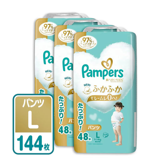 Pampers - Premium Care Nappy Pants L 9-14kg 3Packs 144pcs (L48*3)