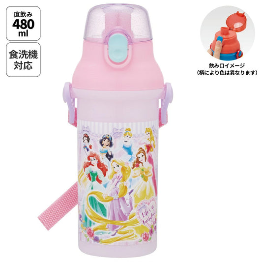 Skater - Antibacterial One-touch Water Bottle Princess New 480ml