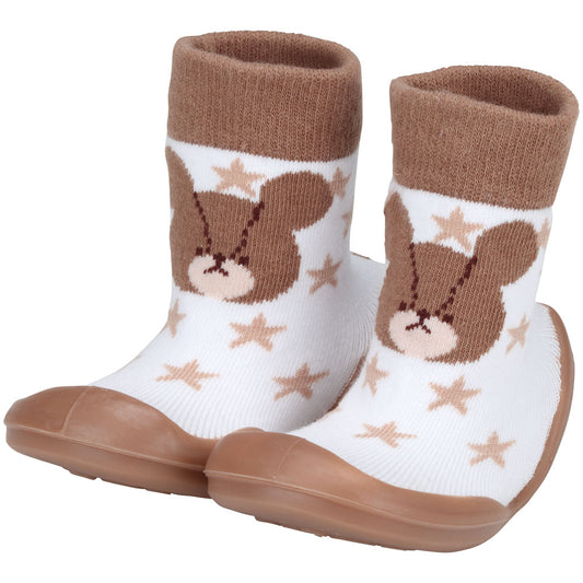 Skater - Anti-Slip Baby First Walking Sock Shoes Bears-M 12.6cm