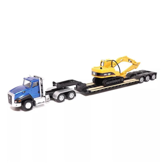 Cat - CT660 Cab Tractor & Lowboy With Excavator 1:87 Scale Diecast Vehicle
