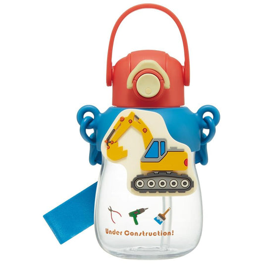 Skater - Straw Water Bottle with 3D Mascot 650mL Excavator