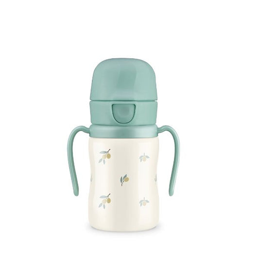 Grosmimi - Olive Stainless Straw Cup 300ml(Pistachio)