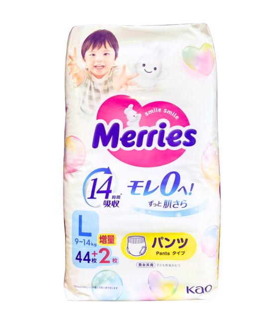 Merries - Pants Bonus Pack L 9-14KG 44+2 PCS