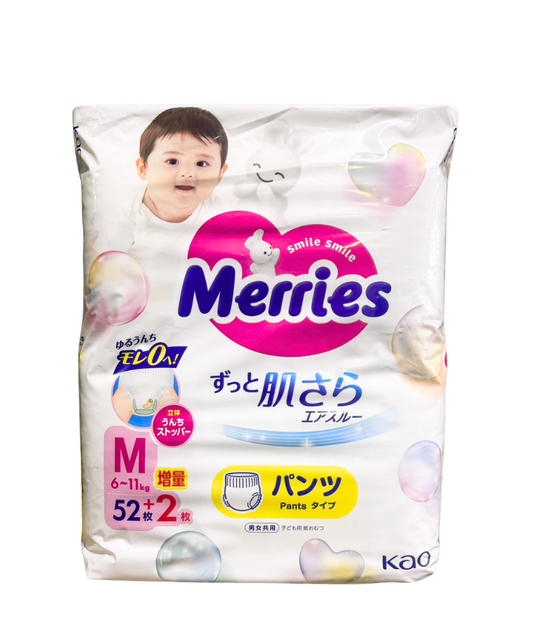 Merries - Nappies Bonus Pack M 6-11KG 52+2 PCS