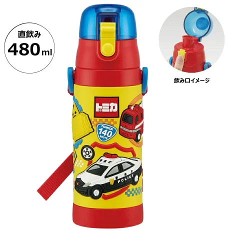 Skater - Vacuum Stainless Steel Insulated Direct Bottle Tomica 3D 480ml