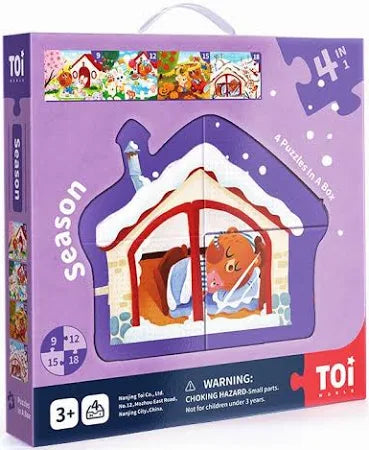 TOI - 4 in 1 Puzzles - Gift Boxes