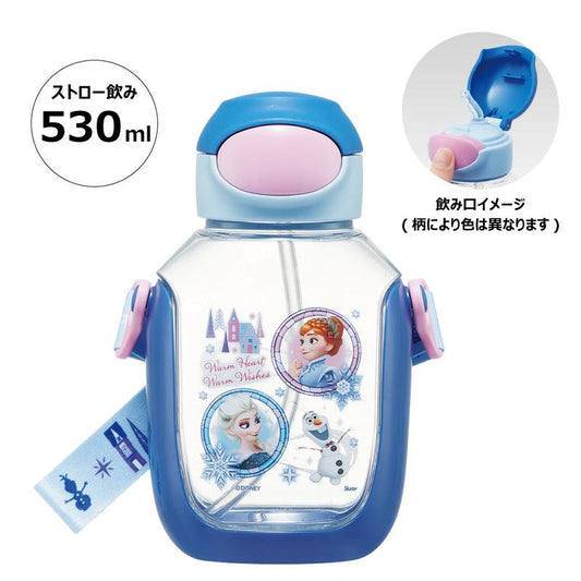 Skater - One-Touch Straw Water Bottle Snow Queen 530ml - Baby Harbour