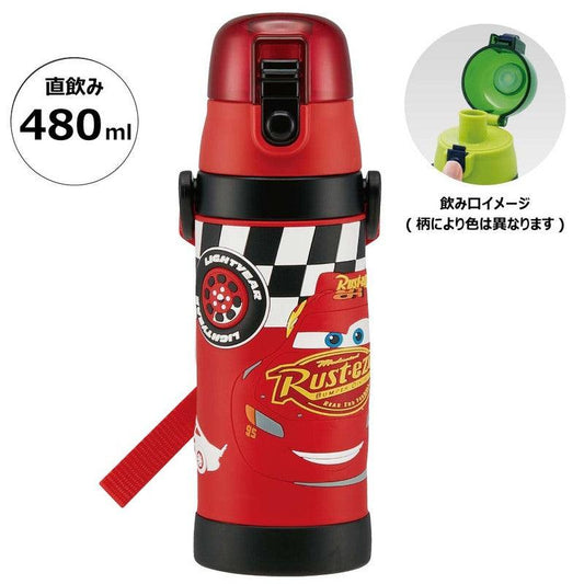 Skater - Vacuum Stainless Steel Insulated Direct Bottle 3D Cars 480ml - Baby Harbour