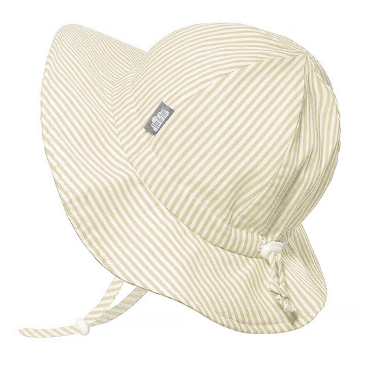Jan & July - Kids Cotton Floppy Hat - Beige Stripes