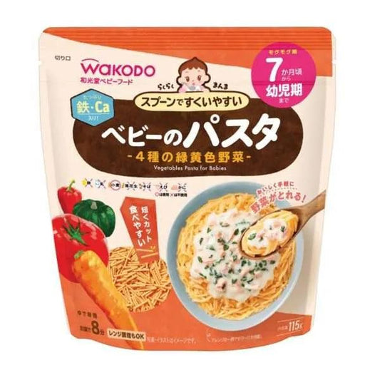 Wakodo - Baby Noodles Pasta 4 Kinds Of Green & Yellow Vegetables 115g 7M+ - Baby Harbour