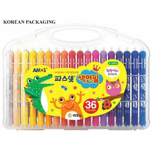 Amos-Silky Twister Color Crayons Pastel Watercolour 36 Pack - Baby Harbour