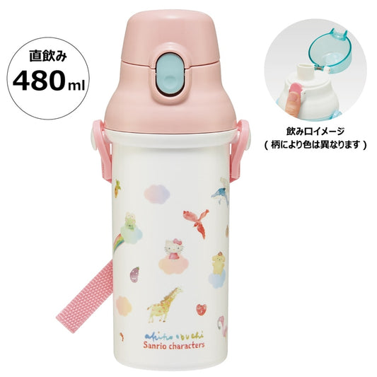 Skater - Antibacterial One-touch Water Bottle Hello Kitty 480ml