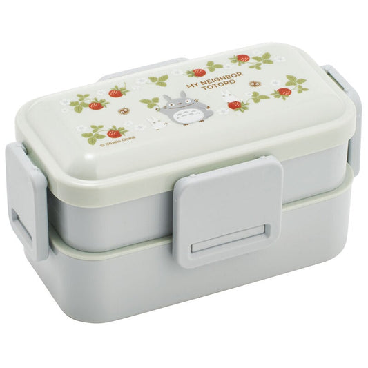 Skater - Stackable Bento Lunch Box 4-Points Lock 600ml Totoro wild Strawberry