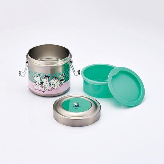 Skater - Antibacterial Vacuum Stainless Lunch Box 600ml Moomin Colorful