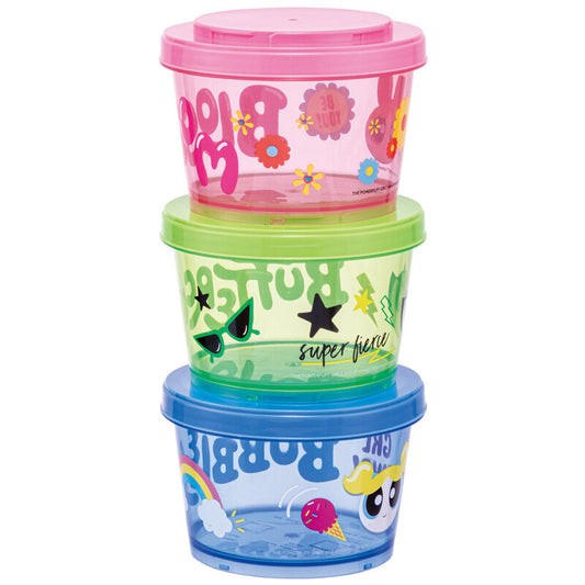 Skater - Food Container set 3 pcs 240ml Powerpuff Girls