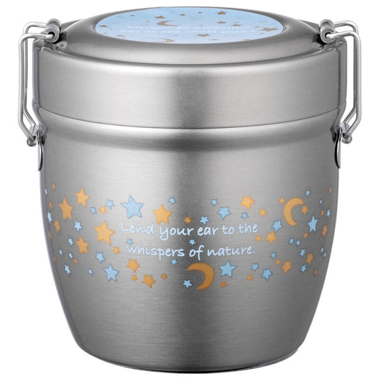 Skater - Round Stainless Steel Insulated Lunch Box 550ml Star