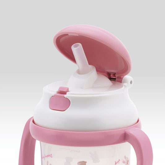 Skater - Double Handle Straw Bottle 230ml Rabbit