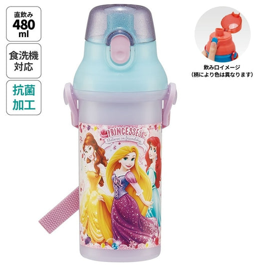Skater - Antibacterial One-touch Water Bottle Princess 24 480ml