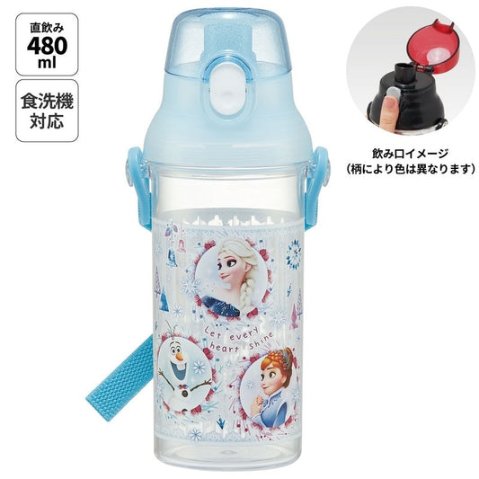 Skater - Antibacterial One-touch Water Bottle Frozen 480ml