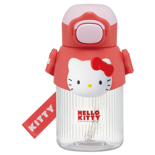 Skater - Straw Water Bottle with 3D Mascot 590mL Hello Kitty