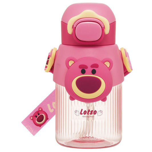 Skater - Straw Water Bottle with 3D Mascot 590mL Tsum Tsum Lotso