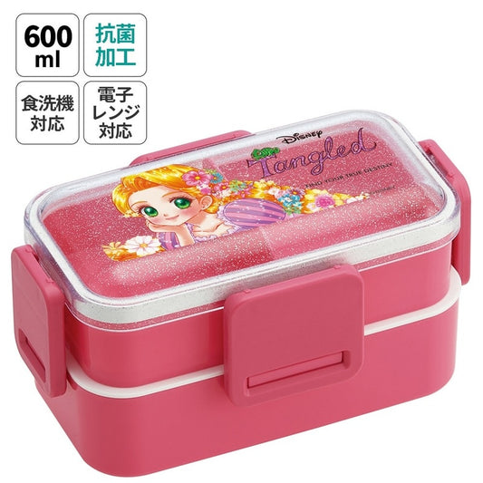 Skater - Stackable Bento Lunch Box 4-Points Lock 600ml Tangled x Shoko Nakagawa