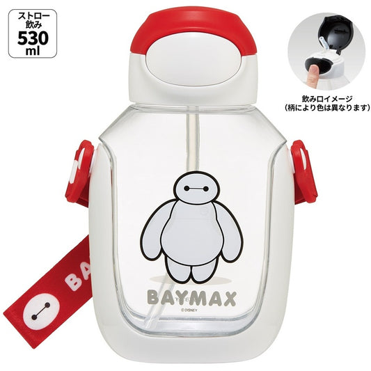Skater - One-Touch Straw Water Bottle Baymax 530ml