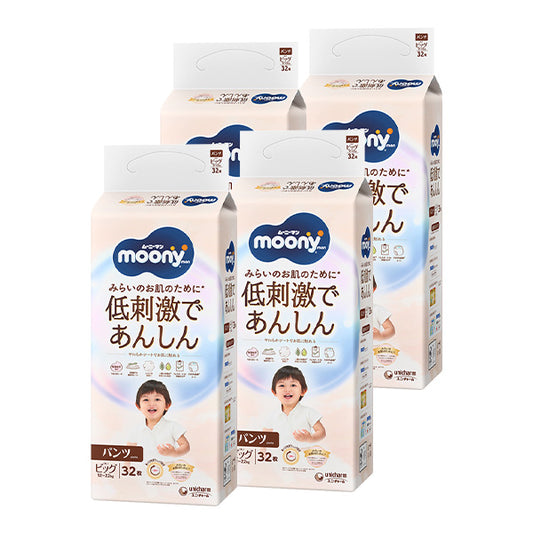 Moony - Pants Natural Moony XL 12-22kg 4Packs 128pcs (XL32*4)