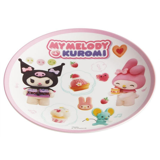 Skater - Kids Melamine Plate My Melody&Kuromi 20cm