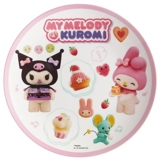 Skater - Kids Melamine Plate My Melody&Kuromi 20cm